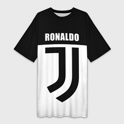 Футболка женская длинная Ronaldo Juve, цвет: 3D-принт