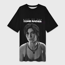 Футболка женская длинная Rise if The Tomb Raider, цвет: 3D-принт