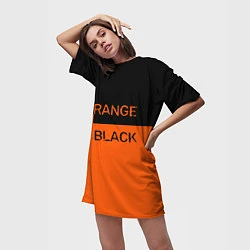 Футболка женская длинная Orange Is the New Black, цвет: 3D-принт — фото 2