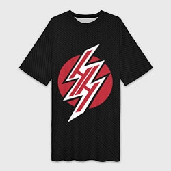 Женская длинная футболка Hentai: Black Heaven