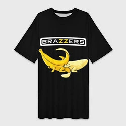 Футболка женская длинная Brazzers: Black Banana, цвет: 3D-принт