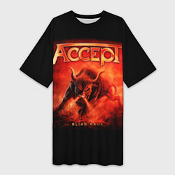 Футболка женская длинная Accept: Hell Bull, цвет: 3D-принт