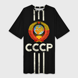 Футболка женская длинная СССР, цвет: 3D-принт