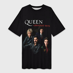 Женская длинная футболка Queen: Greatests Hits