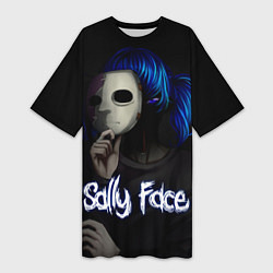 Футболка женская длинная Sally Face: Dark Mask, цвет: 3D-принт