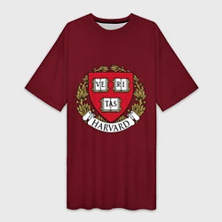 Женская длинная футболка Harvard University