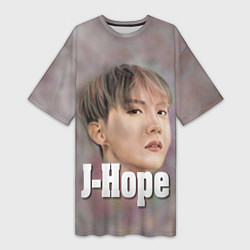 Футболка женская длинная BTS J-Hope, цвет: 3D-принт