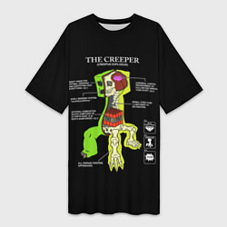 Футболка женская длинная The Creeper, цвет: 3D-принт