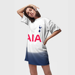 Футболка женская длинная FC Tottenham: Dele Alli Home 18-19, цвет: 3D-принт — фото 2
