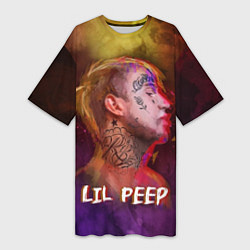 Футболка женская длинная Lil Peep ART, цвет: 3D-принт