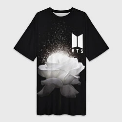 Женская длинная футболка BTS Flower