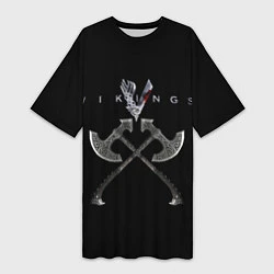 Женская длинная футболка Vikings