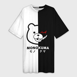 Футболка женская длинная Monokuma, цвет: 3D-принт