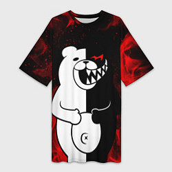 Футболка женская длинная MONOKUMA, цвет: 3D-принт