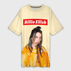 Футболка женская длинная BILLIE EILISH, цвет: 3D-принт