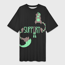 Женская длинная футболка Support