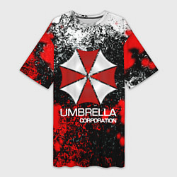 Футболка женская длинная UMBRELLA CORP, цвет: 3D-принт