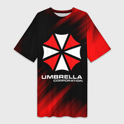 Футболка женская длинная Umbrella Corporation, цвет: 3D-принт
