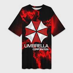 Футболка женская длинная UMBRELLA CORP, цвет: 3D-принт