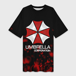 Футболка женская длинная UMBRELLA CORP, цвет: 3D-принт