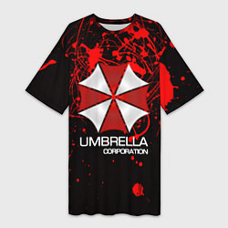 Футболка женская длинная UMBRELLA CORP, цвет: 3D-принт