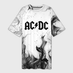 Футболка женская длинная ACDC, цвет: 3D-принт