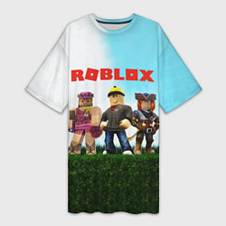 Футболка женская длинная ROBLOX, цвет: 3D-принт