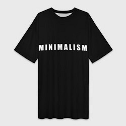 Футболка женская длинная Minimalism, цвет: 3D-принт