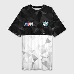 Футболка женская длинная BMW M SPORT, цвет: 3D-принт