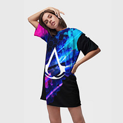 Футболка женская длинная Assassin??s Creed, цвет: 3D-принт — фото 2