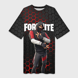 Футболка женская длинная FORTNITE IKONIK, цвет: 3D-принт