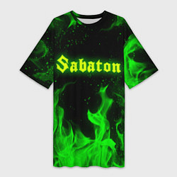 Футболка женская длинная SABATON, цвет: 3D-принт