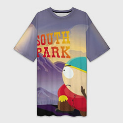 Футболка женская длинная South Park Картмен, цвет: 3D-принт