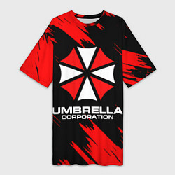 Футболка женская длинная Umbrella Corporation, цвет: 3D-принт