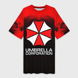 Футболка женская длинная UMBRELLA CORP, цвет: 3D-принт