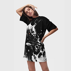 Футболка женская длинная Dead by Daylight, цвет: 3D-принт — фото 2