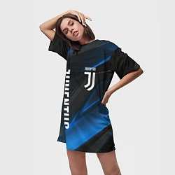 Футболка женская длинная JUVENTUS, цвет: 3D-принт — фото 2