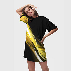 Футболка женская длинная GEOMETRY STRIPES, цвет: 3D-принт — фото 2
