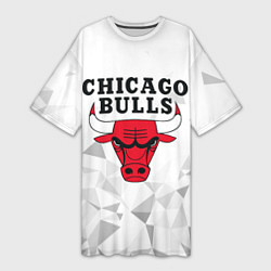 Футболка женская длинная CHICAGO BULLS, цвет: 3D-принт