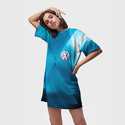 Футболка женская длинная VOLKSWAGEN, цвет: 3D-принт — фото 2