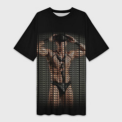 Футболка женская длинная Dungen Master color, цвет: 3D-принт