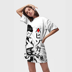 Футболка женская длинная Hunter x Hunter, Hisoka, цвет: 3D-принт — фото 2