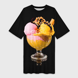 Женская длинная футболка Мороженое