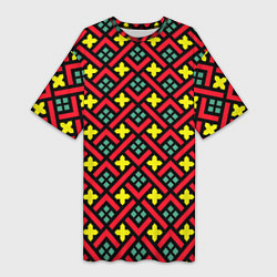 Женская длинная футболка Abstract cross armor