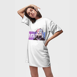 Футболка женская длинная Re:Zero, цвет: 3D-принт — фото 2