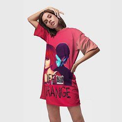 Футболка женская длинная ХлояМакс, цвет: 3D-принт — фото 2