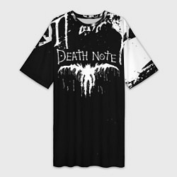 Футболка женская длинная Death Note, цвет: 3D-принт