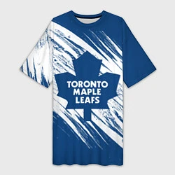 Футболка женская длинная Toronto Maple Leafs,, цвет: 3D-принт