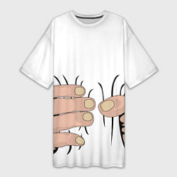 Женская длинная футболка Hand