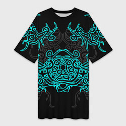 Футболка женская длинная Узоры магия, цвет: 3D-принт